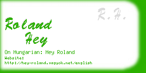 roland hey business card